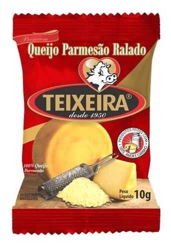 Queijo Parmesão Ralado Sache 10g Teixeira Caixa Com 100un