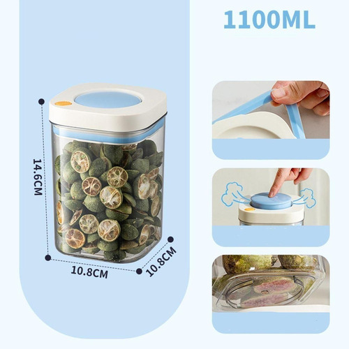 W Contenedor De Alimentos Hermético, Contenedor De 1100 Ml