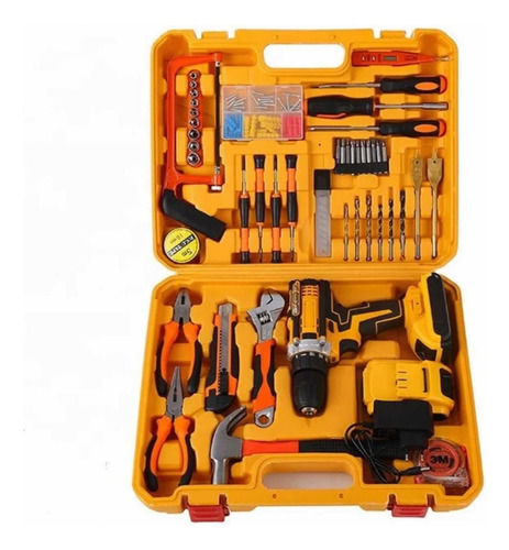 Taladro Destornillador Inalámbrico Con Kit Herramientas 28w