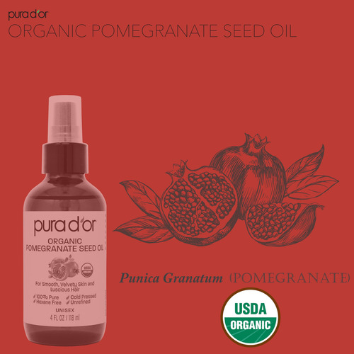 Aceite De Granada Pura D'or 120 Ml 100% Puro Usda Organic