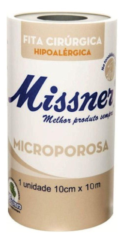 Fita Microporosa Missner Bege 10 Cm X 10 M