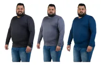 Comprar Kit 3 Camisetas Plus Size G1 G2 G3 G4 G5 Xl Xg Xxl Solar Uv