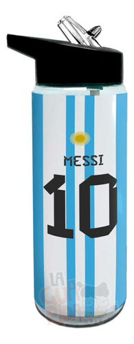 Botella Plastica Con Pico Messi - Camiseta De La Selección 