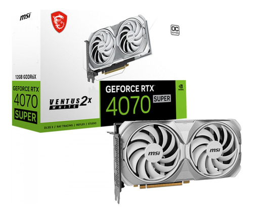 Placa De Vídeo Msi Ventus Rtx-4070 12gb Gddr6x 912-v513-642 Branco