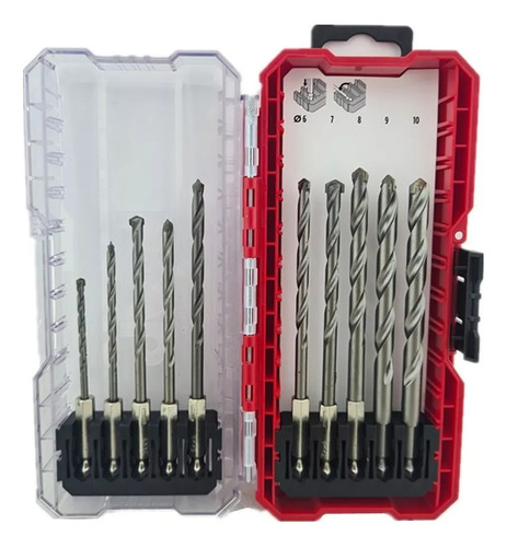 Kit Set Juego Brocas Para Concreto 10 Piezas Kwb 108843