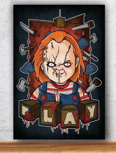 Cuadro Decorativo En Canvas Chucky Arte Terror - 27