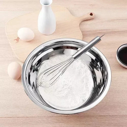 6 Pcs Tazon Bowl Ensaladera Mezclar Acero Inoxidable Cocina AC 8154