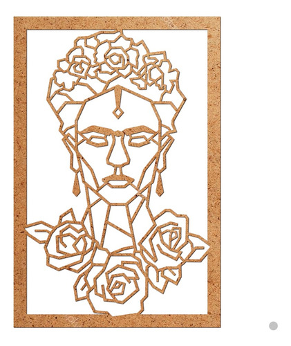 Cuadro Frida Kahlo Decorativo Sin Acabado 40x60cm Mdf Md8f