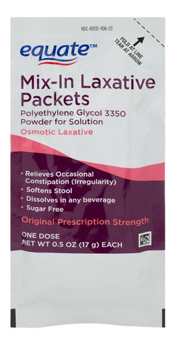 Laxante Polvo Sobres Equate C/10 100% Americano Como Miralax