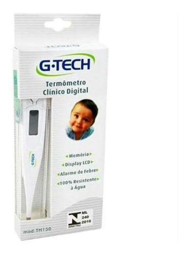 Imagem 3 de 5 de Termometro Clinico Digital G-tech Modelo Thgth150b-s Branco