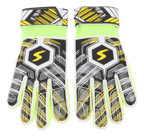 Guantes De Fútbol Amarillos Número 5, 1 Par, De Látex Para N