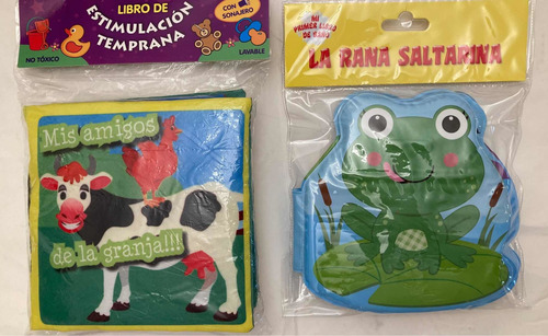 Libros Estimulación Temprana Para Baño Y De Tela Por 2