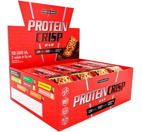 Caixa Barra Protein Crisp 12 Un.- Integral Médica