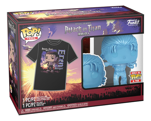 ¡funko Pop! Tee: Ataque A Titan - Eren Con Marcas - Xl