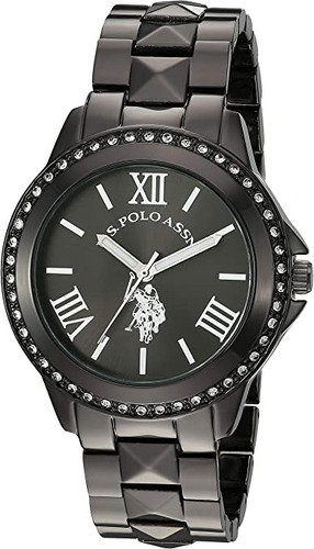 U.s. Polo Assn. Reloj Para Mujer Correa Negra 