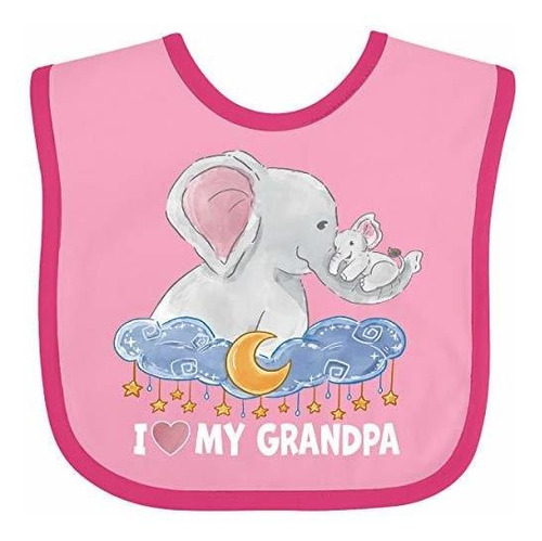 Baberos Para Bebé Inktastic I Love My Grandpa Cute Elephants