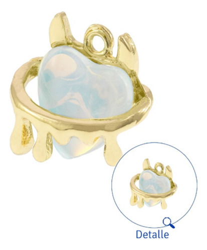 Dije Corazon Diablo 13mm Chapa De Oro 14k Bisuteria 10 Pzs