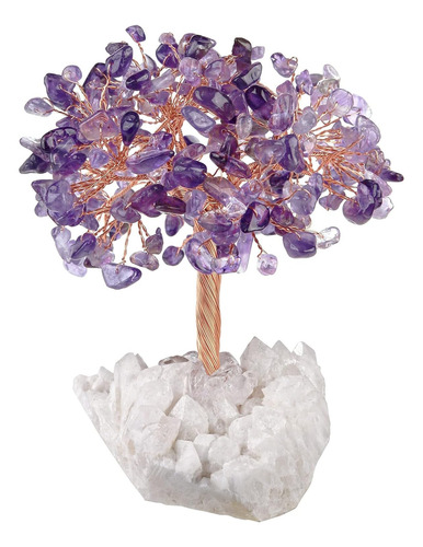 Mookaitedecor Árbol De Dinero De Cristal De Amatista Con Bas