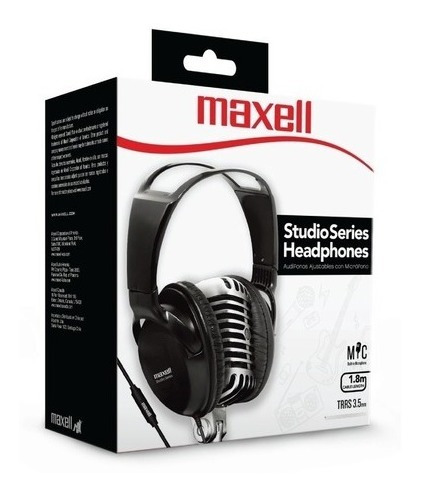 Audifonos Studio Headphones Maxell Con Microfono