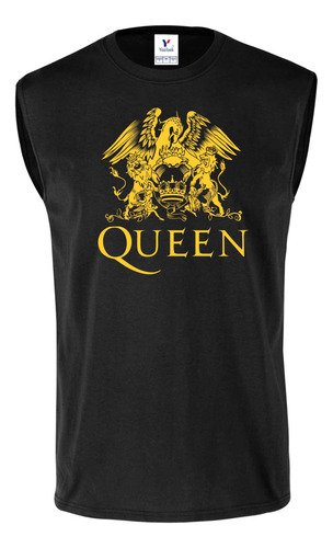 Playera Sin Manga Queen Logo Freddie Mercury Rock