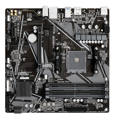Tarjeta Madre Gigabyte Micro Atx B550m K Am4 Hdmi 128gb Ddr4