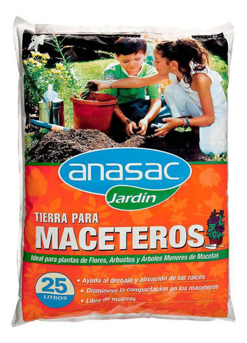 Tierra De Hojas Macetero 25lts Anasac