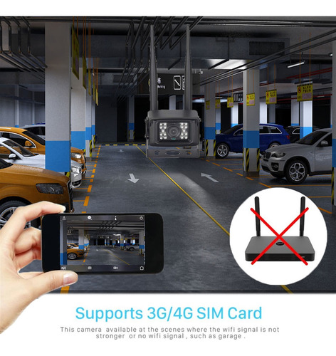 Completo Hd 1080p 5mp 4g Sim Tarjeta Wifi Ip Cámara De