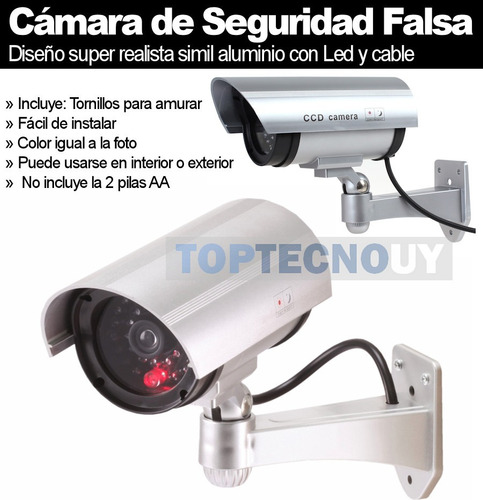 Imagen 3 de 4 de Camara De Seguridad Falsa Aspecto Super Realista C/ Luz Led®