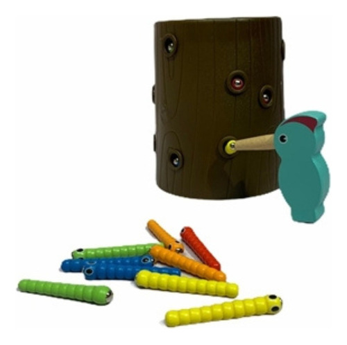 Juego Magnetico Madera Pajaro Carpintero - Primera Infancia