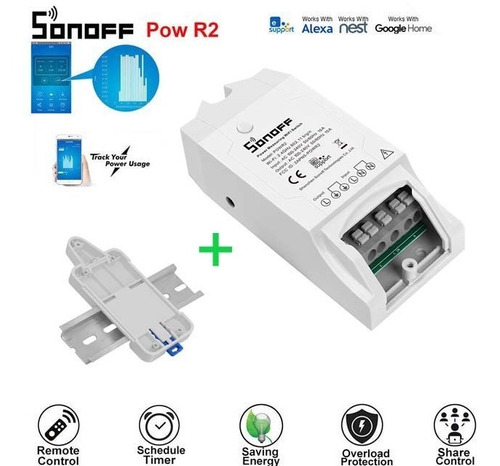Sonoff Pow R2 Control Remoto Domótica Wifi Medidor Energia