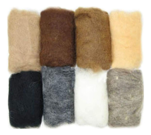 Hilo De Lana Natural Tierra 8 Paquetes 80g Para Needle Felti