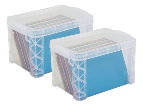 Caja De Tarjetas Índice De Plástico 4x6, Organizador ...