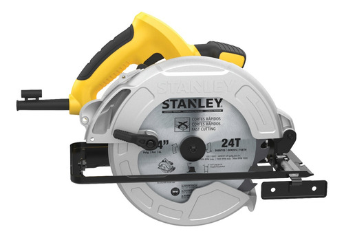 Imagen 1 de 3 de Sierra circular eléctrica Stanley SC16 190mm 1600W amarillo 50Hz/60Hz 220V-240V
