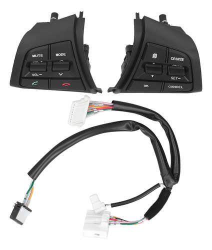 2 Botones De Control Del Volante, Multifunción, Negros