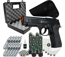 Comprar Pistola 6mm Co2 M9 Maleta Coldre Cilindros 12g Esferas Aço