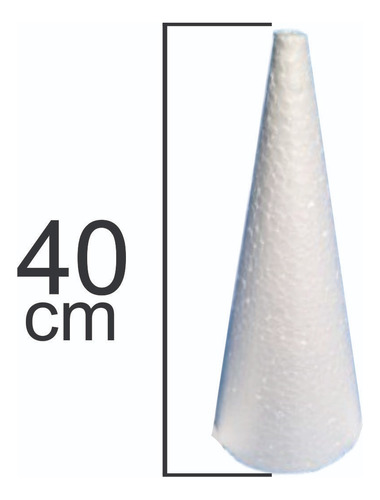 Cone Em Isopor 40cm Kit Com 2 Unidades