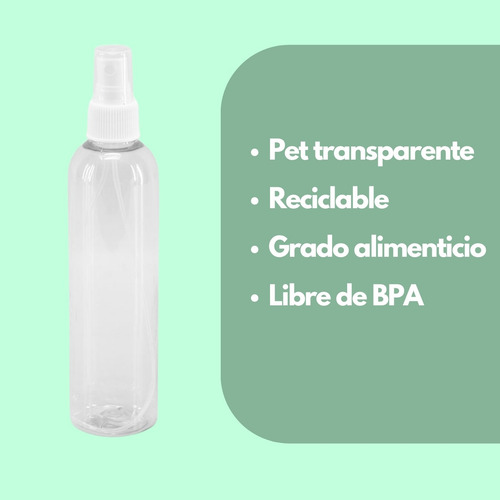 Atomizador Frasco Botella Pet 60ml Spray Bote Plastico 25 Pz