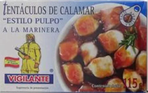 Tentaculo De Calamar Estilo Pulpo A La Marinera, Set 3 Latas