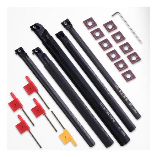 Torno Indexable Barra De Mandrinado Interna Kit 15 Piezas