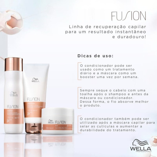 Kit Wella Fusion Intense Repair Shampoo + Cond. + Mask
