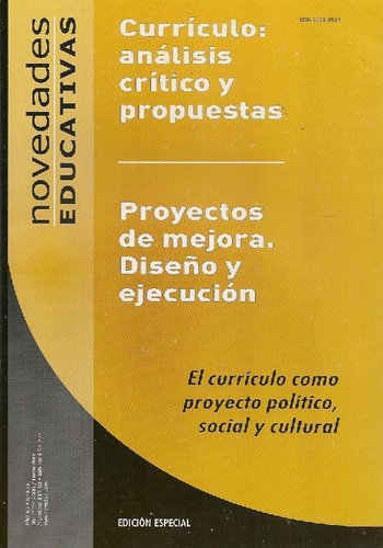 Libro Curriculo: Analisis Critico Y Propuestas Proyectos De