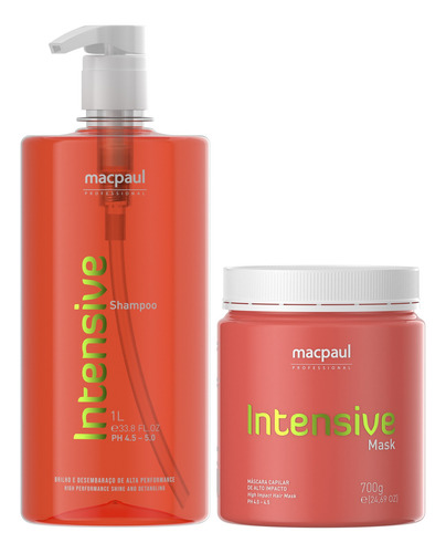 Kit Macpaul Intensive - Shampoo 1000ml + Máscara 700g