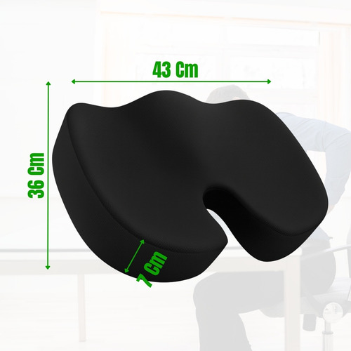 Cojín Asiento Lumbar Ergonomico Coxis Ortopédico Silla