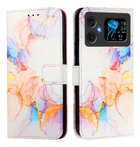 Funda For Cubot A20 Con Función Atril Y Diseño De Mármol De Poliuretano.