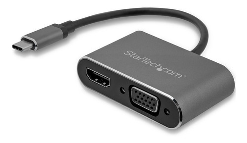Adaptador USB-C a VGA/HDMI StarTech.com Negro 152.4 cm.