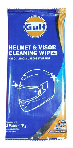 Limpia Casco Y Visera Gulf 2 Paños