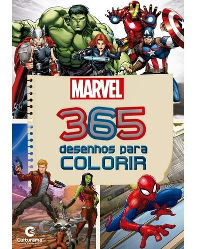 Livro De Pintar Com 365 Desenhos Para Colorir Marvel Culturama