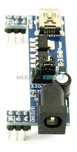 Imagen 2 de 10 de Fuente De Alimentación Mb102 Para Protoboard 3.3v 5v Arduino