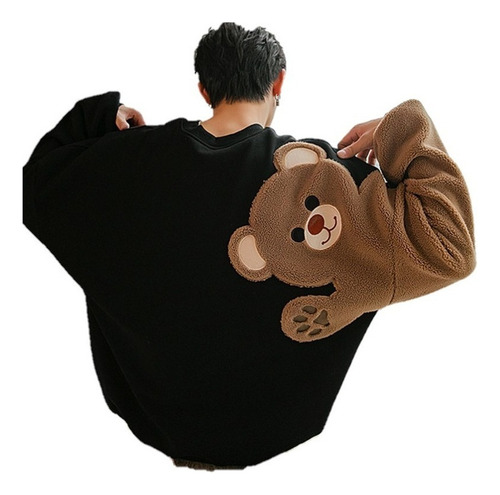 Sudadera De Oso Patrón Lindo Estilo Coreano De Moda Casual .