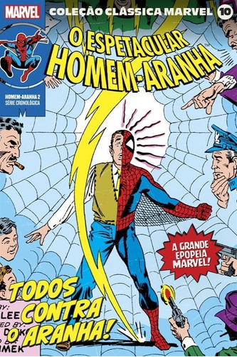 Coleção Clássica Marvel Vol. 10 - Homem-Aranha Vol. 2, de Lee, Stan. Editora Panini Brasil LTDA, capa mole em português, 2021
